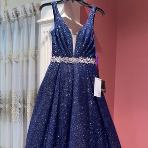 royal blue prom dress